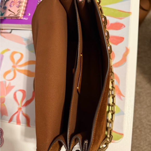 Coach Chain Tabby Shoulder Bag- Brass/Warm Brown - Picture 4 of 11